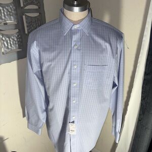 Men's BROOKS BROTHERS Bottom Down MADISON Blue Checkered Shirt(123)